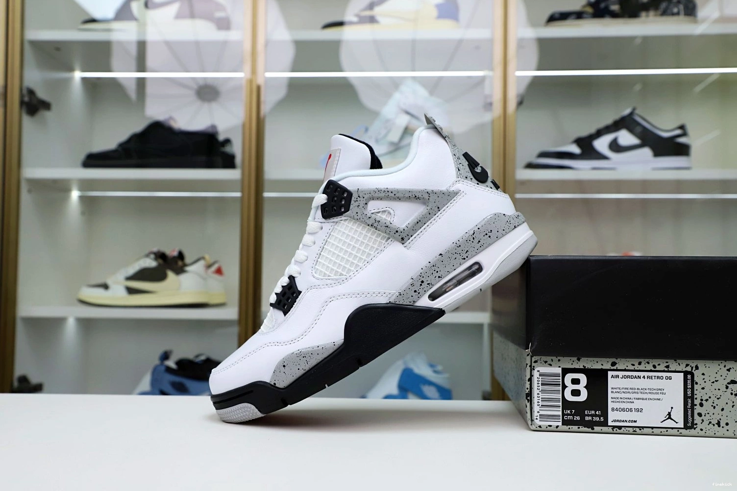 White Air Cement Retro 4 Jordan 0317